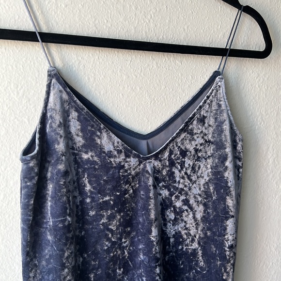 H&M DIVIDED Crushed Velvet Long Crop Tank - Picture 7 of 7